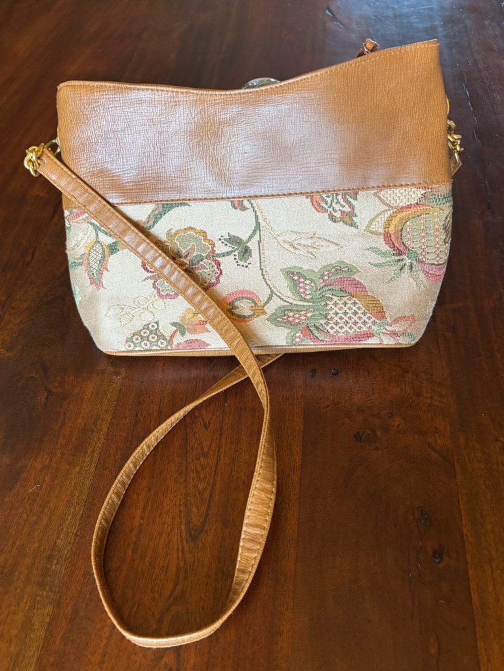 Vintage 90’s Floral Tapestry Crossbody